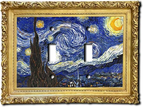 Vista 14 de Cubierta eléctrica acrílica decorativa de pintura de noche estrellada - Doble salida