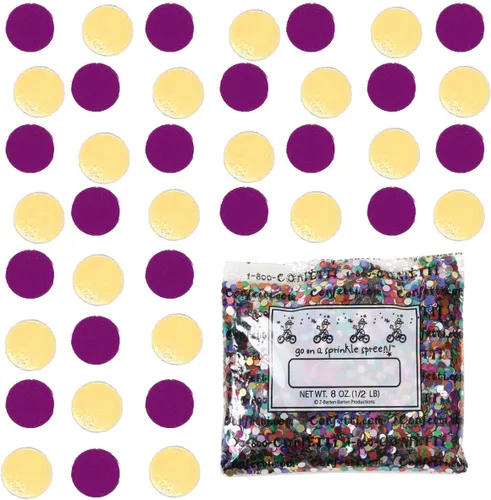 Vista 196 de Confetti Circle 1/4" Negro, Azul Marino Combo - 2 bolsas de media onza (1 oz) (8550/9971)