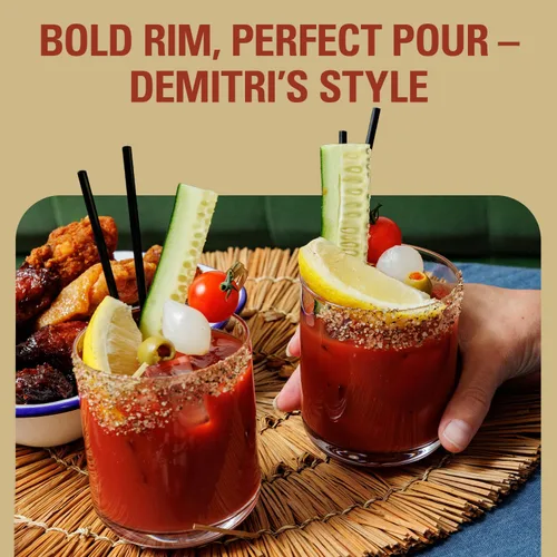 Vista 5 de Demitri's Sal especiada para borde Bloody Mary 4 oz.