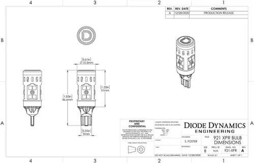 Vista 5 de Diode Dynamics 921 XPR Bombillas LED de respaldo blancas frías