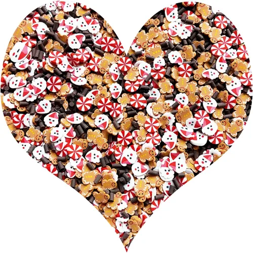 Vista 47 de Chispitas Falsas Chispitas Falsas de Navidad Chispitas Falsas de Caramelo Chispitas de Arcilla Polimérica Chispitas Poliméricas Rebanadas de Arcilla