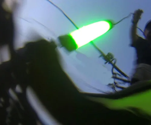 Vista 6 de 12V 25" MAXX LED Luz de pesca nocturna sumergible verde subacuática 120 vatios -10,000 Lúmenes: camarón de calamar de sombra de mierda