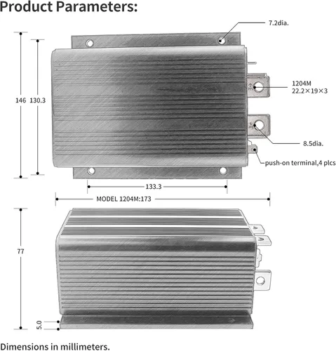 Vista 4 de Controlador Curtis 1205-117 36V 400A 0-5KΩ Curtis y 1204-1205 36V 500A 0-5KΩ Compatible con Curtis 1204 1205 36V EZGO Golf Cart Controlador