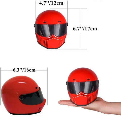 Vista 2 de Casco de motocicleta para mascotas, casco de motocicleta de cara completa, para exteriores, para gato, perro, perrito, cachorro, gatito, casco