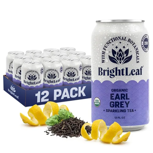 Vista 10 de BrightLeaf Regenerative Organic Sparkling Chamomile Lavender Tea – Cero azúcar y cero calorías – Bebida de té verde orgánico – Ingredientes que
