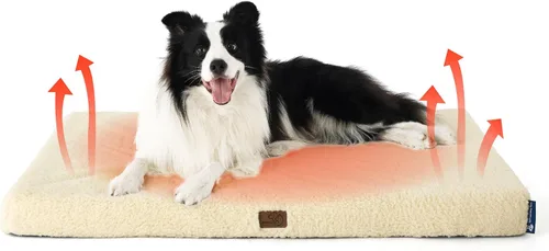 Vista 39 de Bedsure Camas para Perros de Tamaño Grande – Cómodas Camas Planas para Mascotas con Funda Extraíble Lavable, Colchoneta de Espuma Ortopédica tipo