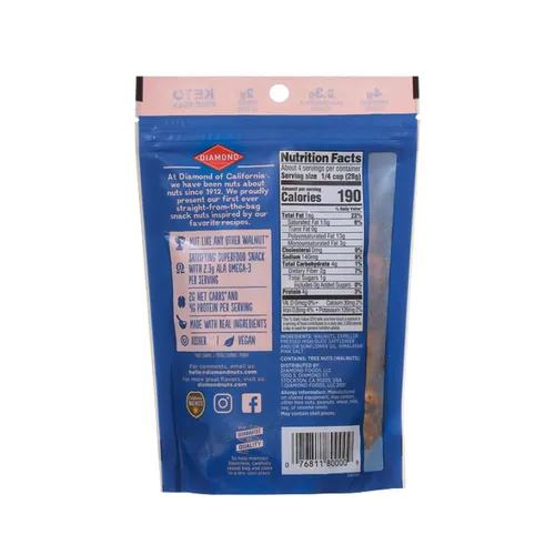 Vista 2 de Diamond of California Sal rosa del Himalaya nueces de walnut, 4 oz.