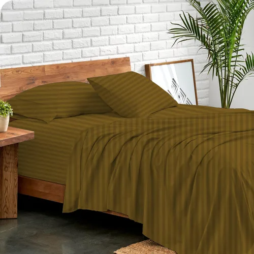 Vista 11 de GOKOCO Juego de sábanas suaves de lujo de 4 piezas de 800 hilos, 100% algodón egipcio, tamaño individual, tejido de satén súper suave, se ajusta a