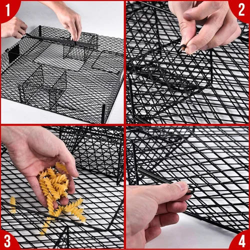 Vista 4 de Jaula de suqirrel (sin bandeja inferior) - para ardillas y ardillas, construcción de metal, 1 trampa