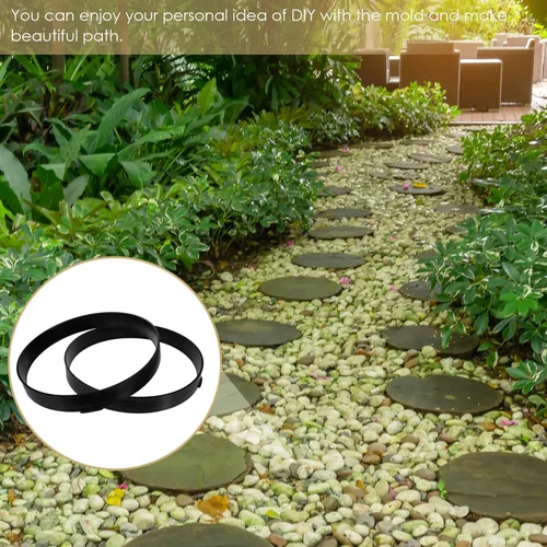 Vista 2 de Yardwe 2 moldes para pavimentación de camino de jardín, para pasarelas, patios y patios, reutilizables y fáciles de decorar al aire libre