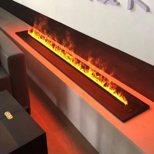 Vista 3 de TOMYEUS Chimenea eléctrica integrada con atomización 3D, chimenea eléctrica moderna para sala de estar, chimeneas eléctricas de vapor, llama