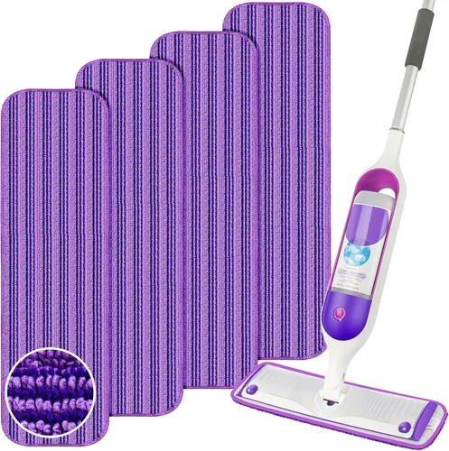 Almohadillas reutilizables de repuesto para trapeador Swiffer PowerMop, paquete de 4 almohadillas de repuesto para PowerMop, almohadillas de