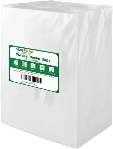 Vista 11 de MakMeFre - 100 bolsas de sellado al vacío para congelador de tamaño de 0,5 l y 15,24 x 25,4 cm para alimentos, sin BPA, grado comercial resistente