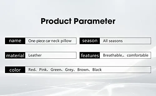 Vista 3 de NS YOLO Almohada de espuma viscoelástica para el cuello del coche, de piel suave, reposacabezas para conducir en casa, oficina, color negro