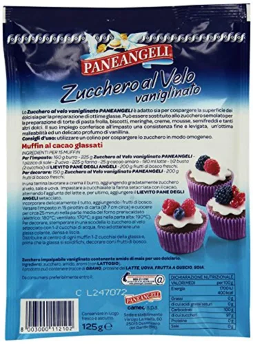 Vista 3 de Paneangeli Calabacín Al Velo Azúcar Glaseado con Sabor Vainilla 4.4oz 4.41 oz, Paquete de 3