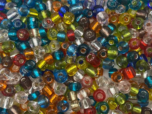 Vista 4 de Cuentas de vidrio checo verde aguamarina opaco. Tamaño: 6/0 1.41 oz / 1.4 oz (Aqua Opaque)