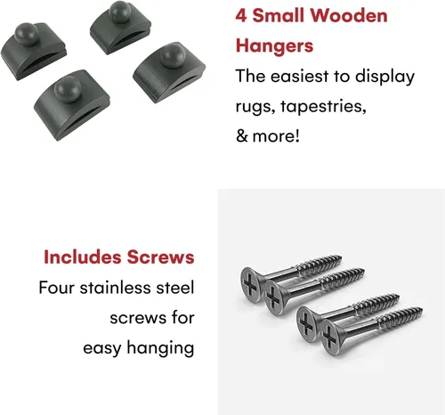 Vista 3 de Classy Clamps - Perchas de madera para tapices, colchas y alfombras