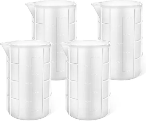 Vista 9 de Gartful Vasos medidores de silicona grandes de 8.5 fl oz, vasos de resina reutilizables de 8 onzas para epoxi, moldes de fundición, slime, proyectos