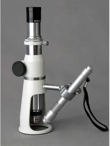 Vista 3 de AmScope Microscopio digital de medición de soporte de mano H2510-5M, aumento de 20x/50x/100x, campo de visión de 0.669 in, incluye luz de bolígrafo