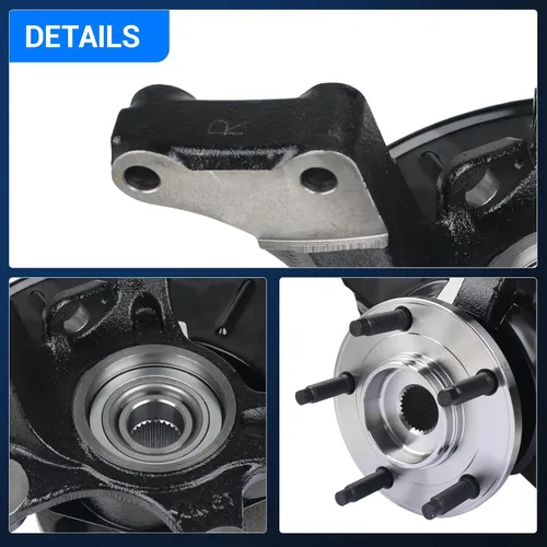 Vista 8 de Autoround 698-404 Conjunto de nudillos de dirección de cubo de rueda delantera derecha compatible con Ford Escape 2001-2012, Mazda Tribute