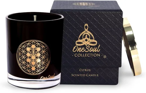 Vela de aromaterapia cítrica, velas aromáticas picantes, velas de lujo perfumadas con símbolo del árbol de la vida, vela de soja vertida a mano, 50