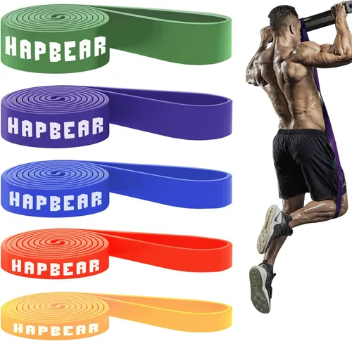 Vista 8 de HAPBEAR Pull Up Assistance Bands - Pull Up Bands - Resistance Bands - Exercise Bands Resistance Bands Set - Workout Bands for Working Out