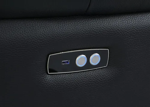 Vista 278 de BlackJack Furniture Venice - Sofá modular de cuero italiano de grano superior de 5 piezas con 3 reclinables eléctricos, reposacabezas ajustable