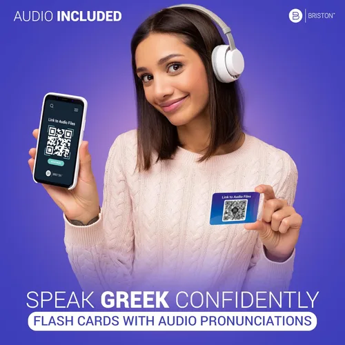 Vista 5 de Briston Tarjetas flash bíblicas del alfabeto griego con audio, 37 tarjetas de aprendizaje de idiomas para estudio bíblico, pronunciación
