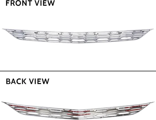 Vista 7 de KUAFU Moldura de rejilla delantera compatible con Chevy Chevrolet Malibu 2016-2018, cubiertas de parrilla cromadas, 2