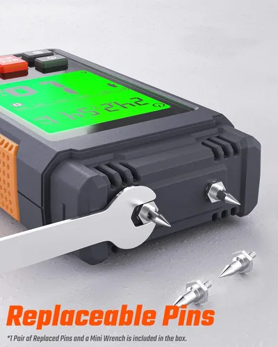 Vista 7 de Medidor de Humedad para Madera, Medidor de Humedad Digital TopTes TS-630, Probador de Humedad Portátil con Pantalla LCD de 2.25 pulgadas