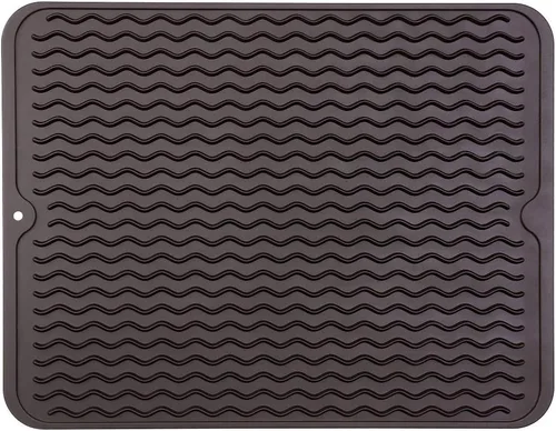 Vista 91 de MicoYang Alfombrilla de silicona para secado de platos para múltiples usos, fácil de limpiar, ecológica, resistente al calor, alfombrilla