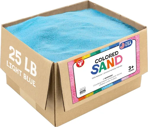 Vista 34 de Hygloss Products - Arena de juego de colores , balde de arena de manualidades colorido, 1 libra, arcoíris brillante