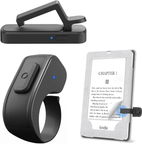 Anillo girador de páginas para Kindle, control remoto para iPhone, iPad, tabletas Android, lectores electrónicos, girador de páginas para Kindle,