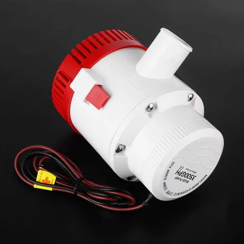 Vista 7 de Keenso Bomba de sentina sumergible profesional de 3500GPH 12V, bomba eléctrica resistente para yate de barco marino