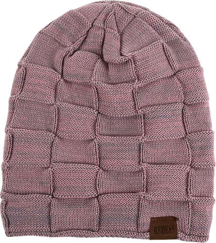 Vista 29 de REDESS Gorro de lana para hombres y mujeres, gorros de invierno cálidos de punto holgados y gruesos tipo calavera A1 negro