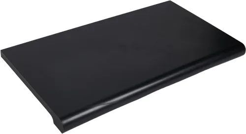 Vista 3 de SSWBasics Estante moldeado por inyección Bullnose negro - 13" W X 24" L