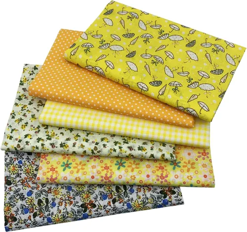 Vista 8 de aufodara 6 piezas de 19.6 x 31.4 pulgadas (19.7 in x 31.5 in) de tela de algodón precortada, rectangular, paquete de tela de algodón para Negro