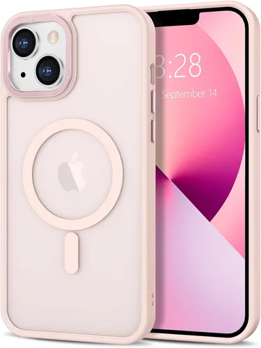 Vista 344 de Anuck - Funda magnética para iPhone 11 compatible con MagSafe, carcasa trasera mate translúcida dura, borde de TPU, delgada, resistente a impactos