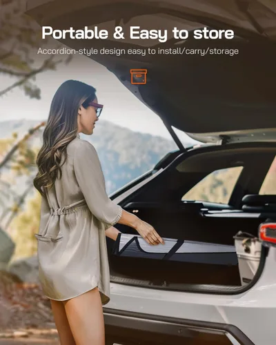 Vista 6 de Pigenius Parasol de parabrisas para Chevy Silverado/GMC Sierra 1500/2500/3500 HD 2014-2018 cabina estándar, reversible plata/negro