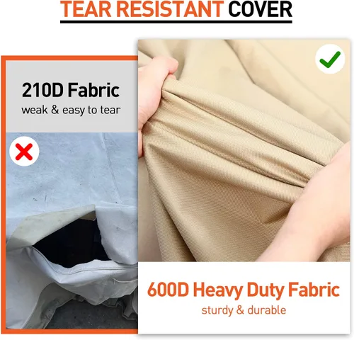 Vista 3 de Arcedo Funda para patio bistró, funda impermeable para muebles de exterior, funda resistente para mesa y sillas de bar, 80 pulgadas de largo x 32