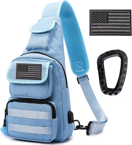 Vista 12 de Bolso táctico de hombro - Mochila militar Molle 1000D al aire libre Daypack, Negro -, Moda