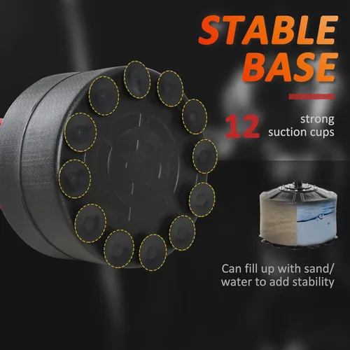 Vista 5 de Soozier 4-in-1 Punching Bag for Adults, Freestanding Boxing Bag with 2 Speed Bag, Boxing Training Equipment with 360° Relax Bar, Reflex Bag