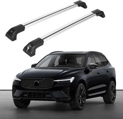 Vista 13 de ERKUL Barras transversales para techo de alta resistencia de 220 libras para Volvo XC40 2019-2026 Monturas metálicas sólidas Barras