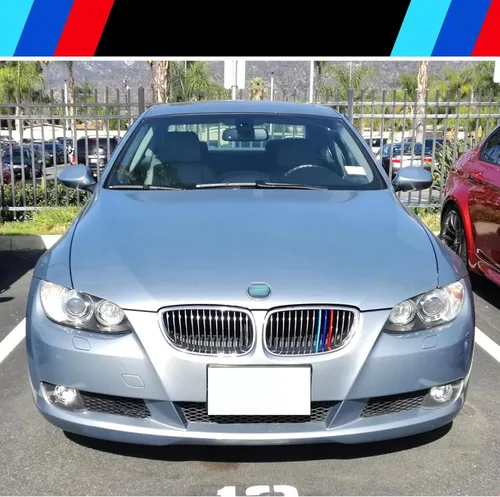 Vista 5 de Insertos de Parrilla Automotriz para BMW Serie 3 E92 E93 320i 325i 330i 335i 2006-2009 (Solo Compatible con 14 Vigas), Accesorios de Parrilla Frontal