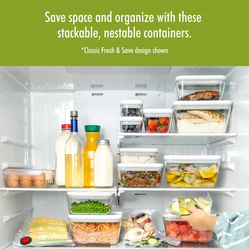 Vista 13 de ZWILLING Fresh & Save - Recipientes herméticos de vidrio para almacenamiento de alimentos con tapas, recipientes de preparación de comidas
