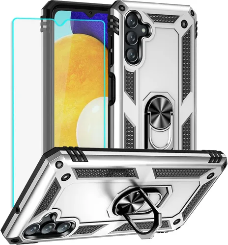 Vista 18 de Yiakeng Funda para teléfono Galaxy A12, Samsung A12 con protector de pantalla HD, fundas protectoras de grado militar con anillo para Samsung Galaxy