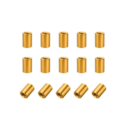 Vista 13 de uxcell 15 unids M3x6mm redondo aluminio Standoff columna espaciador hembra negro para Drone FPV Quadcopter Racing RC multirotors piezas DIY