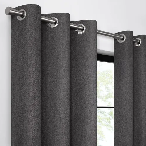 Vista 4 de Eclipse Welwick Magnitech - Cortina 100 % opaca con ojales, cierre magnético sin costuras para dormitorio, sala de estar o guardería, 63 pulgadas
