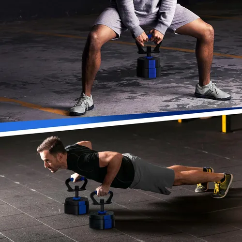 Vista 6 de VIVITORY Juego de mancuernas de pesos ajustables, pesas libres con conector, juego de mancuernas ajustables antideslizantes, barra para gimnasio