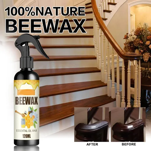 Vista 2 de Spray de cera de abejas, spray de cera de abeja micromolecularizada natural, cera de abejas para muebles, pulido original de cera de abejas